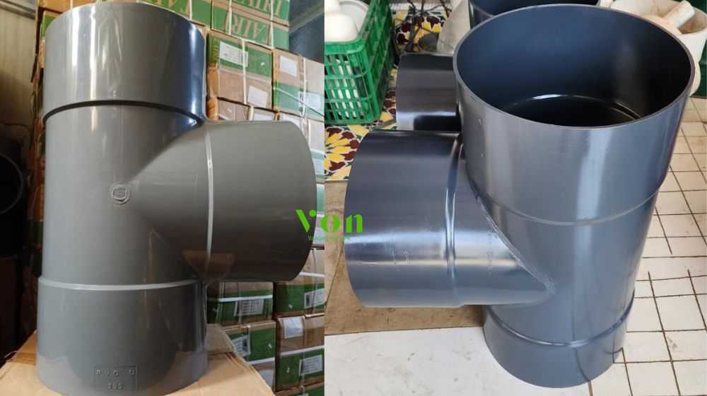 ngoại quan tê pvc d355