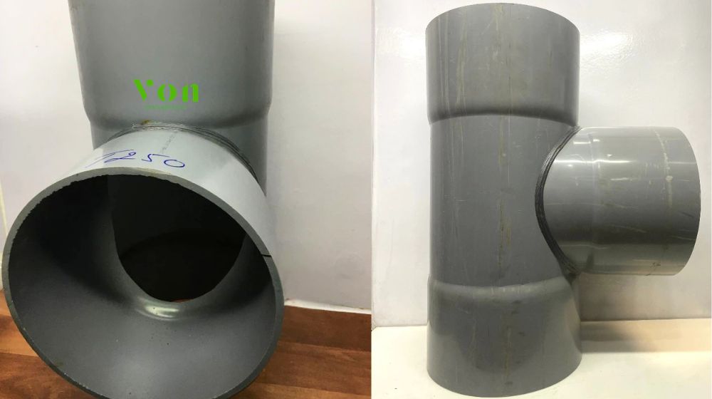 tê pvc d250 gia công