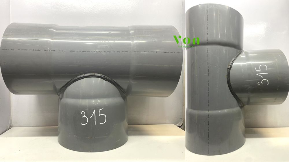 tê pvc d315 gia công