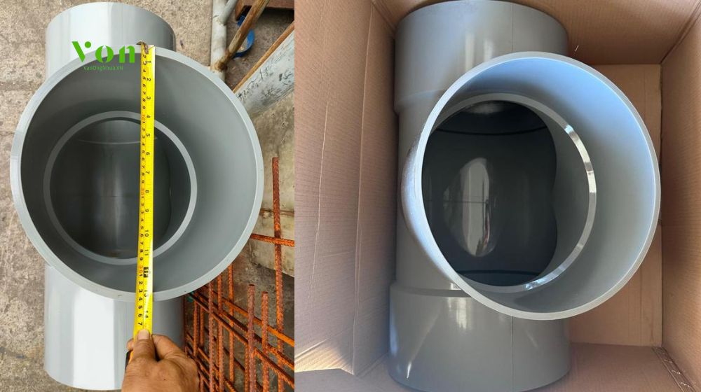 tê pvc d315 lắp ống cỡ bao nhiêu