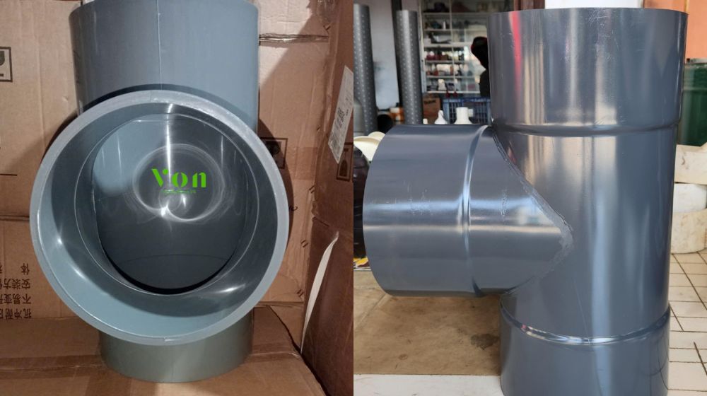 tê pvc d355 lắp ống nhựa mấy inch