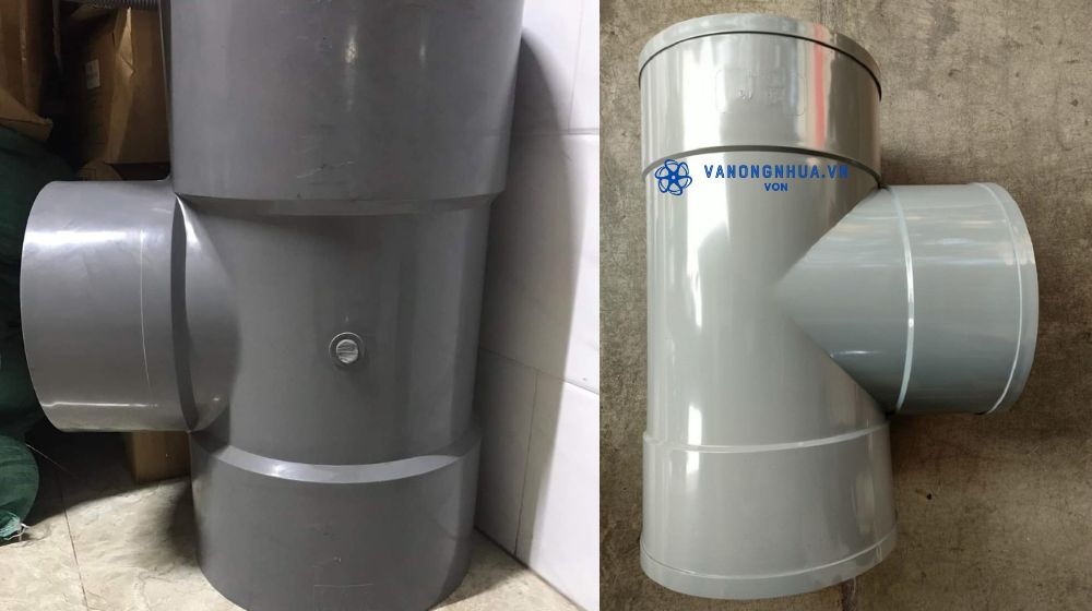 tê pvc d400 một đầu thu