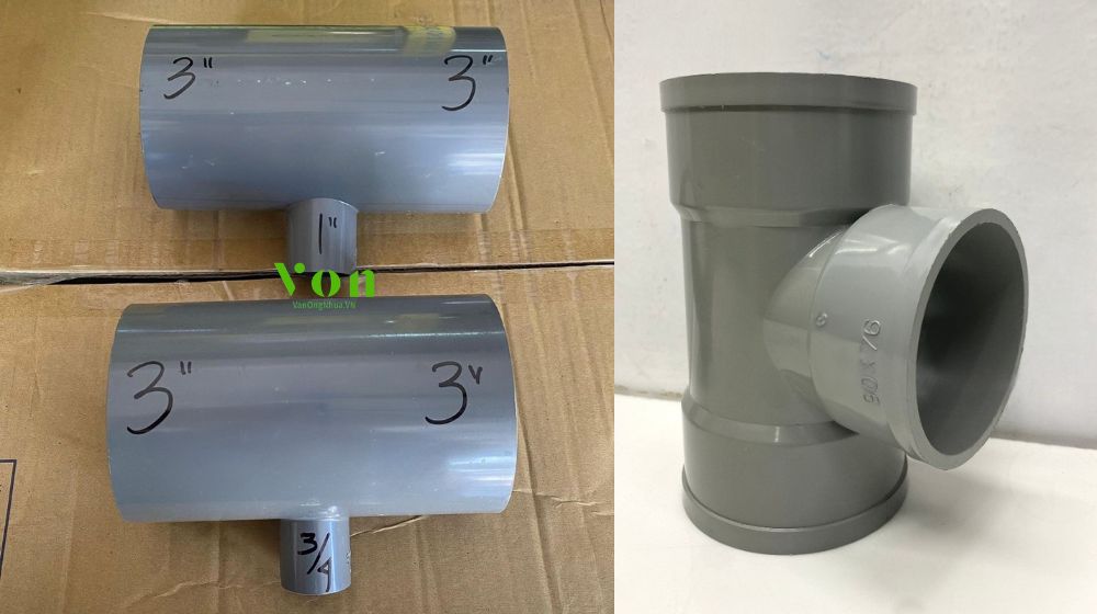 tê pvc d90 có loại giảm không