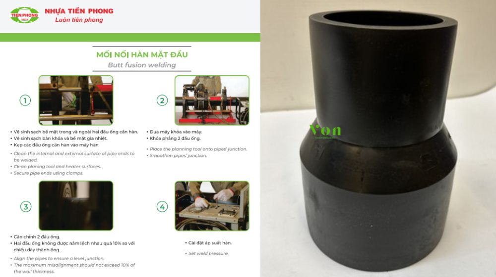 kết nối của côn thu hdpe 140