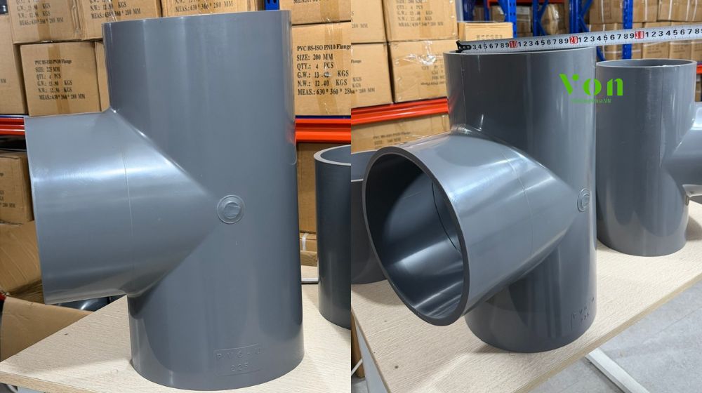 tê upvc d225 là gì