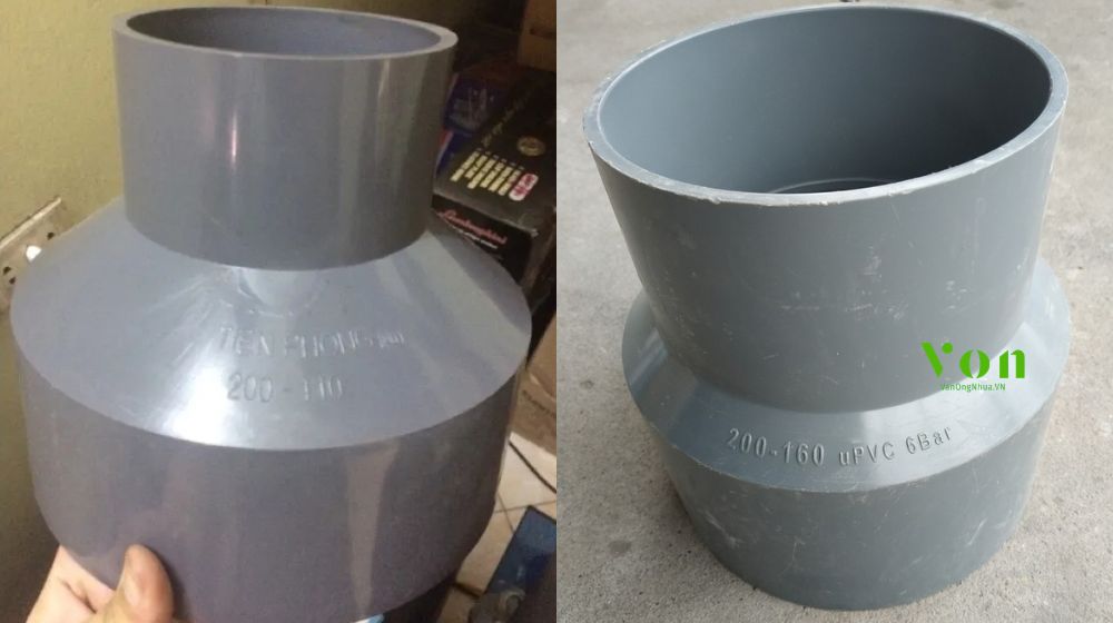 tìm hiểu về côn thu upvc d200