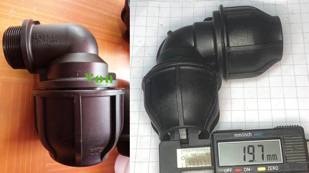 cấu tạo nối góc 90 hdpe tiền phong