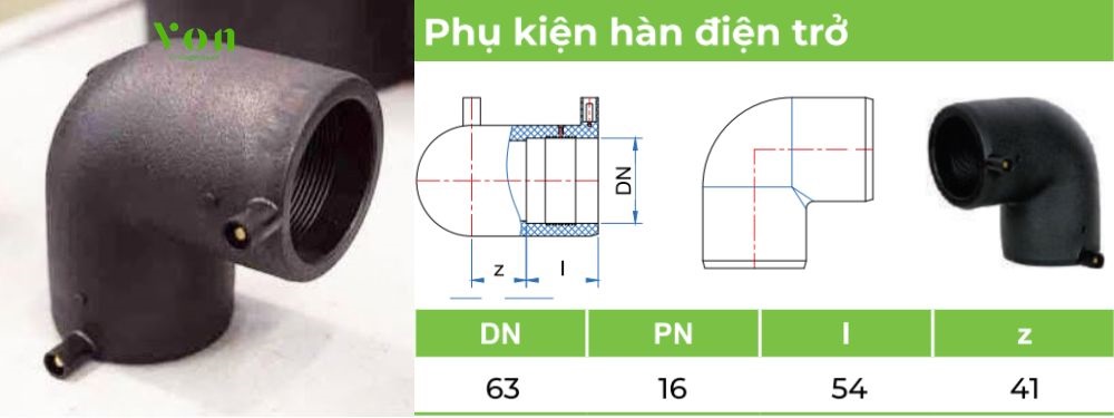 cút hdpe tiền phong hàn điện trở