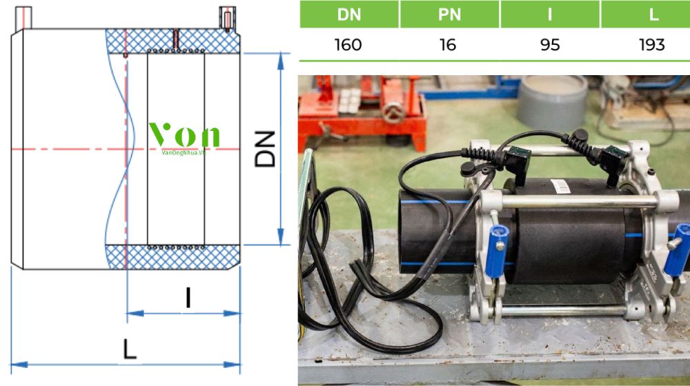 kích cỡ của măng sông hdpe tiền phong