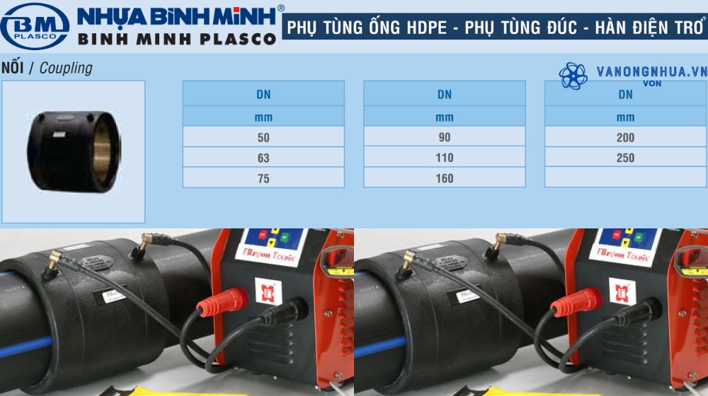 kích thước của măng sông hdpe bình minh
