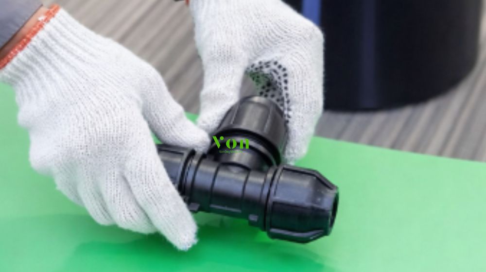 lắp đặt nối chữ t hdpe tiền phong