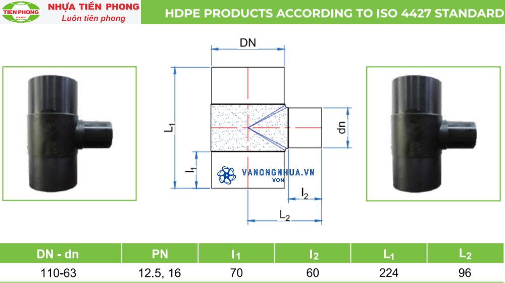 tê thu hdpe tiền phong đúc